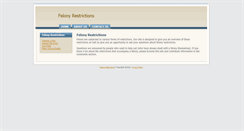 Desktop Screenshot of felonyrestrictions.com
