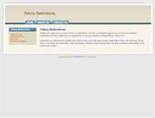 Tablet Screenshot of felonyrestrictions.com
